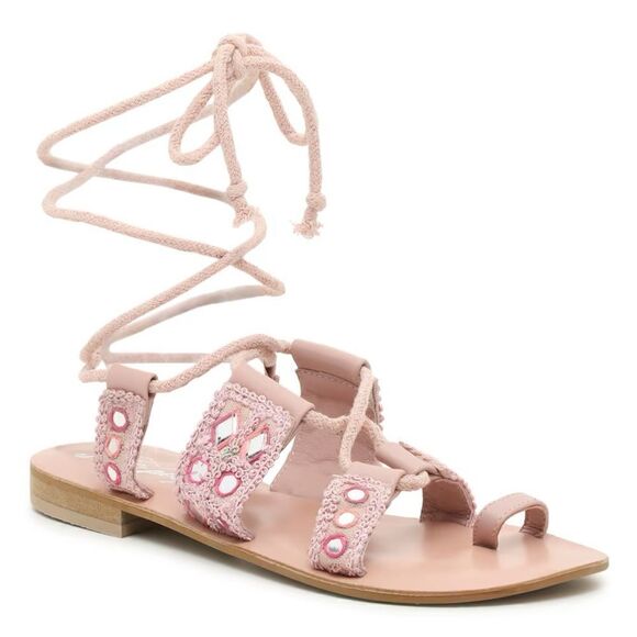 NWT Free People Mantra mirror pink sandals 8.5 - Picture 1 of 14